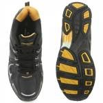 Prozone Men's Black & Golden Casual Shoes P-145