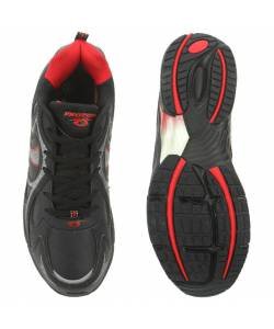Prozone Men's Black & Red Casual Shoes-P-146
