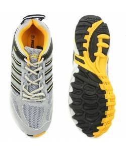 Prozone Men's Grey & Yellow Casual Shoes P-152