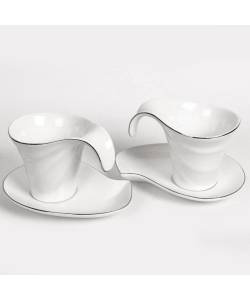 6 pcs Elegant cup and saucer set