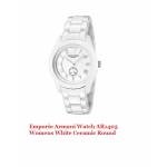 Emporio Armani Watch AR1405 Womens White Ceramic Round