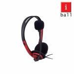 I BALL (BLACK RED) HEADSET WITH MIC