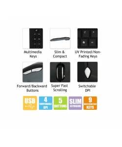 KB-ZEBRONICS USB KEYBOARD AND MOUSE, COMBO (DOUBLET)