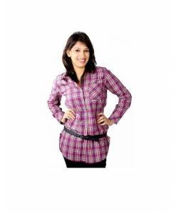 LEVI'S MAGENTA CHECKERED TUNIC TOP (68267-0001)