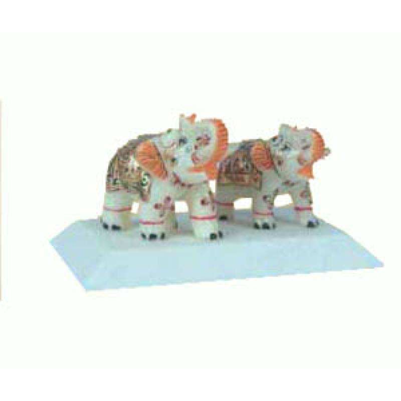 Marble Painted Elephants	EC-0134-1-05