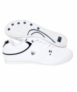 MARCO FERRO MEN  CLASSIC SHOES WHITE & NAVY 005