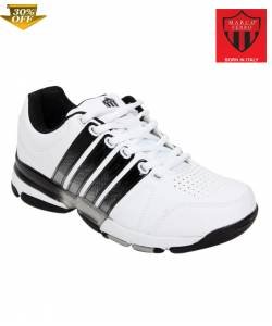 MARCO FERRO MEN  FLIGHT 9 SHOES WHITE & BLACK 00-2