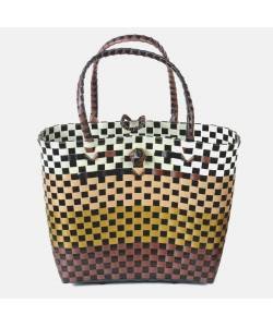 Sandy's Basket Tote Bag in Brown Combo