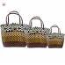 Sandy's Basket Tote Bag in Brown Combo