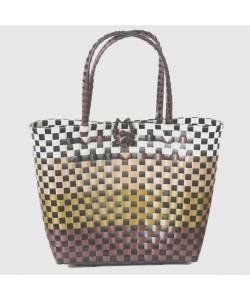 Sandy's Basket Tote Bag in Brown Combo