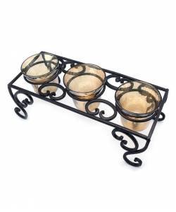 SET OF THREE VOTIVE CANDLE HOLDERS