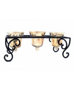 SET OF THREE VOTIVE CANDLE HOLDERS