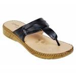 Style Walk Black Sandals for Women (3928-62)