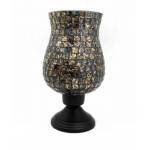 THE BLACK GOLD MOSAIC HURRICANE CANDLE HOLDER